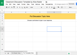Creating Classroom Discussions with Google Sheets - Teacher Tech with ...