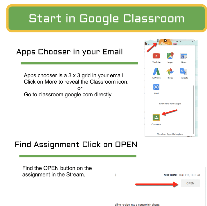 GET STARTED WITH CLASSROOM FOR STUDENTS visual data 2