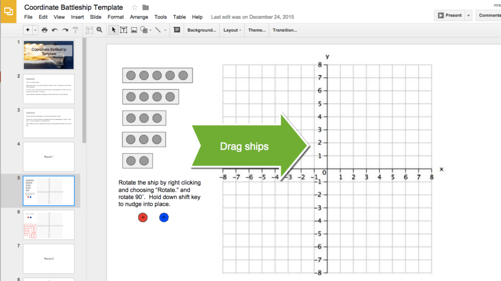 Game Based Learning: Google Slides Coordinate Plane Battleship ...