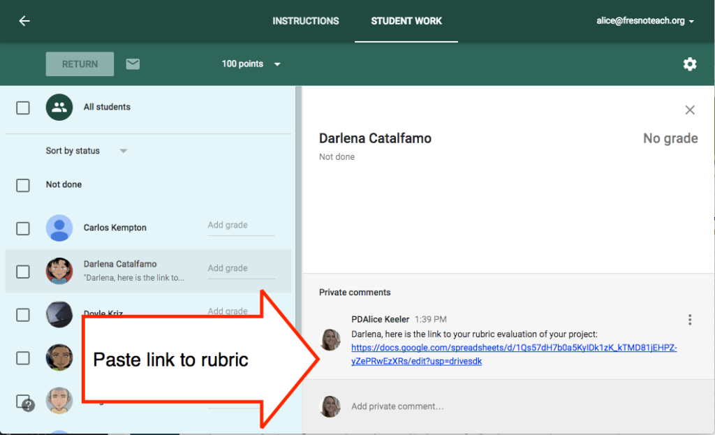 Updated: Epic Rubric on Google Sheets - Teacher Tech with Alice Keeler