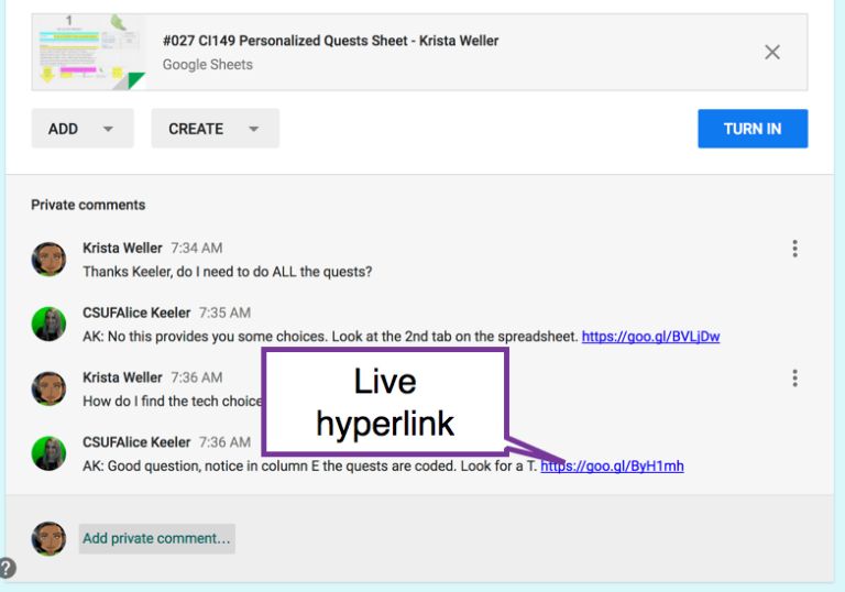 Google Classroom: Leave Feedback Screenshots - Teacher Tech with Alice ...