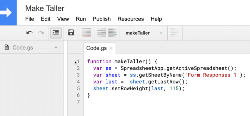 Google Apps Script: Make Row Taller on Form Submit - Teacher Tech with ...
