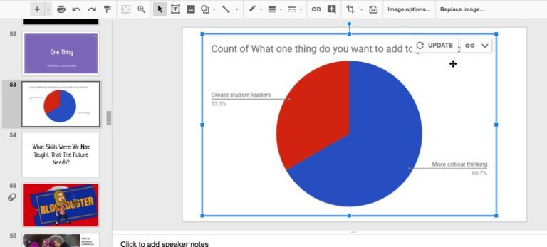 Google Slides + Forms: Update Chart - Teacher Tech with Alice Keeler