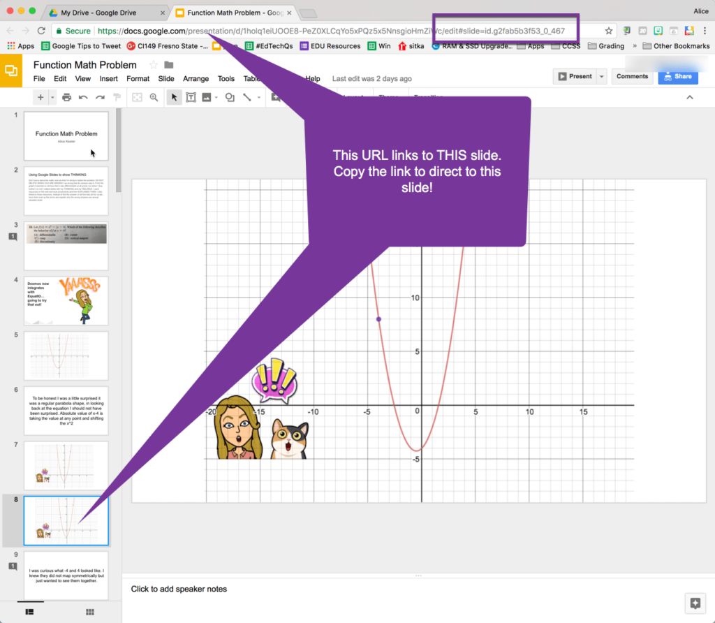 Google Slides to Link Help and Feedback - Teacher Tech with Alice Keeler