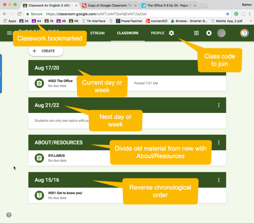 Google Classroom Topics Ideas: Using Topics as Dates - Teacher Tech ...