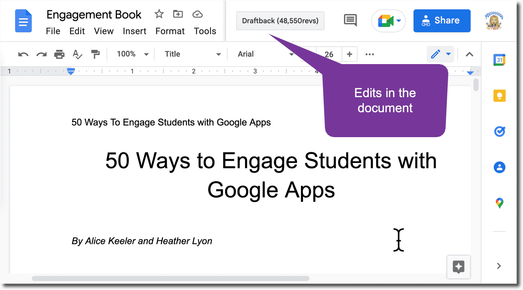 Google Docs Draftback to See Typing History - Teacher Tech with Alice ...