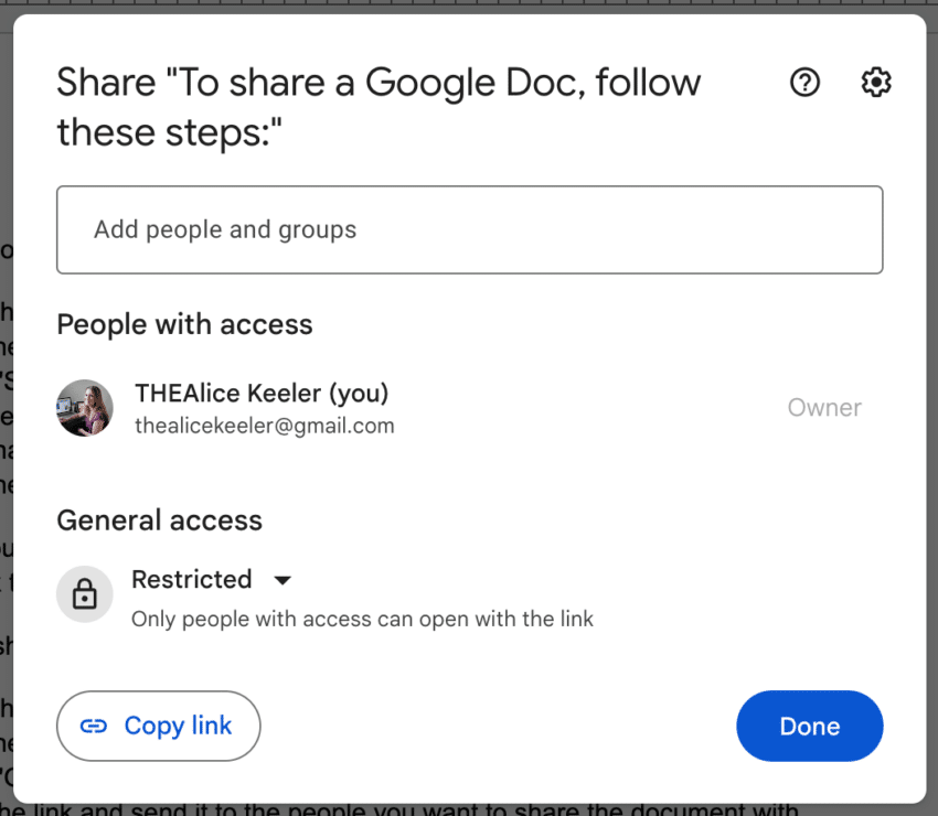 Essential Google Docs Skill: Sharing the Google Docs Link - Teacher ...