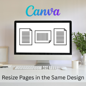 Canva Resize Pages in the Same Design